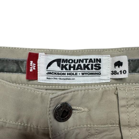 MOUNTAIN KHAKIS Slim Fit Khaki Commuter Shorts Size 38 Mens Zipper Pocket *READ* - Picture 3 of 8